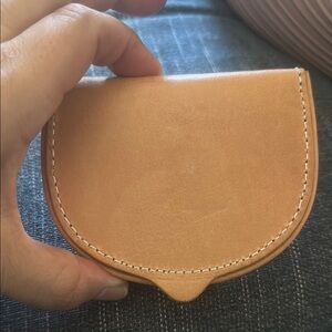 Tan Leather Coin Purse
